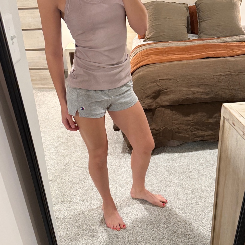 Champion heather gray athletic short size small